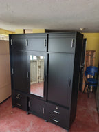 CLÓSET 3 CUERPOS 160 X 190CM NEGRO