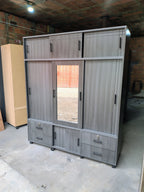 CLÓSET 3 CUERPOS 160 X 190CM GRIS