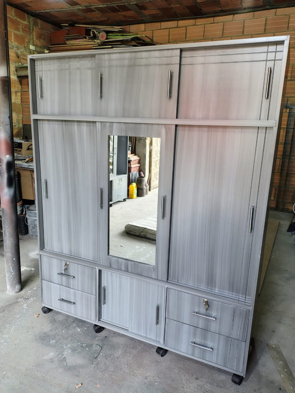 CLÓSET 3 CUERPOS GRIS