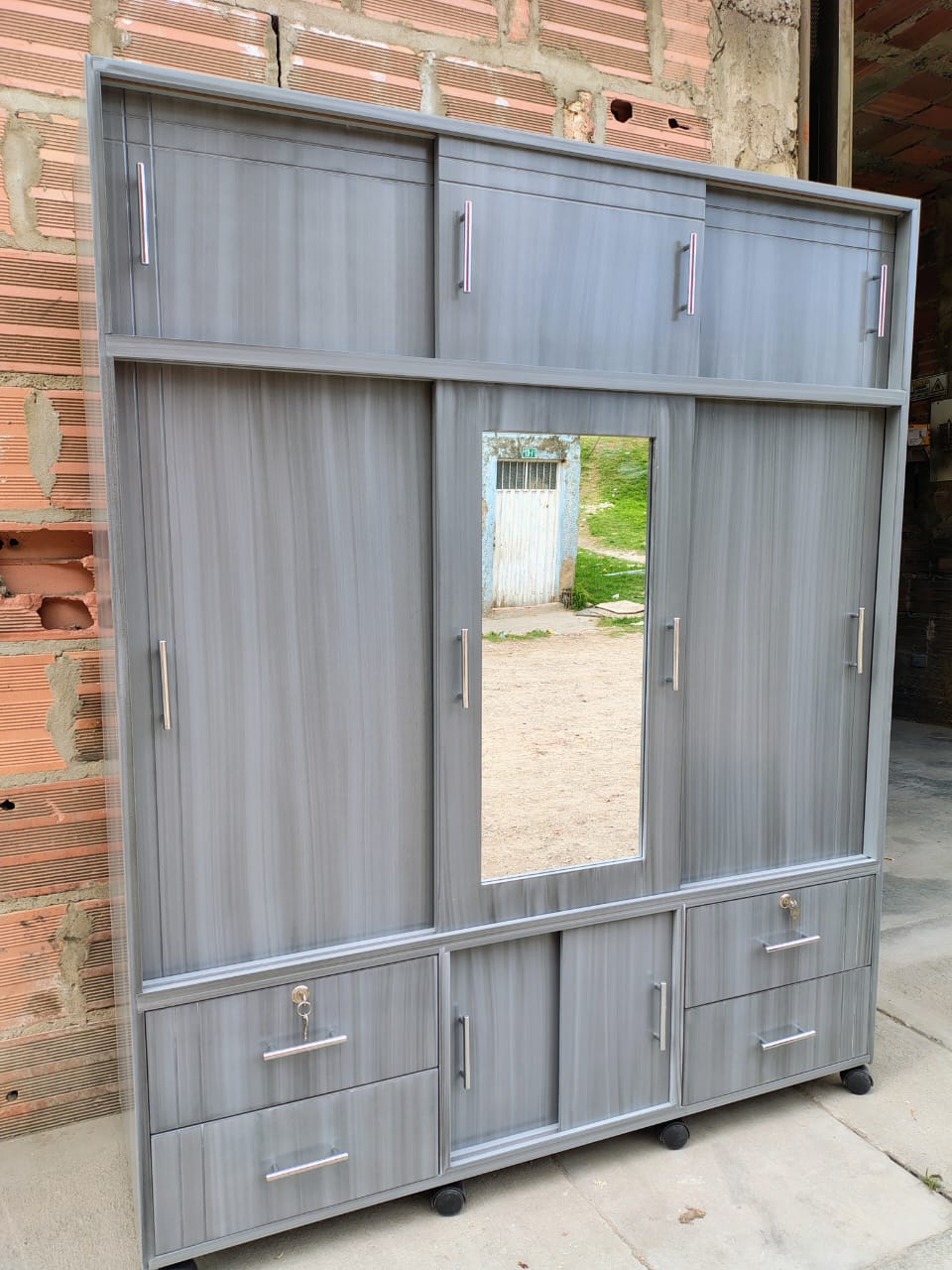 CLÓSET 3 CUERPOS GRIS