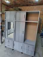 CLÓSET 3 CUERPOS GRIS