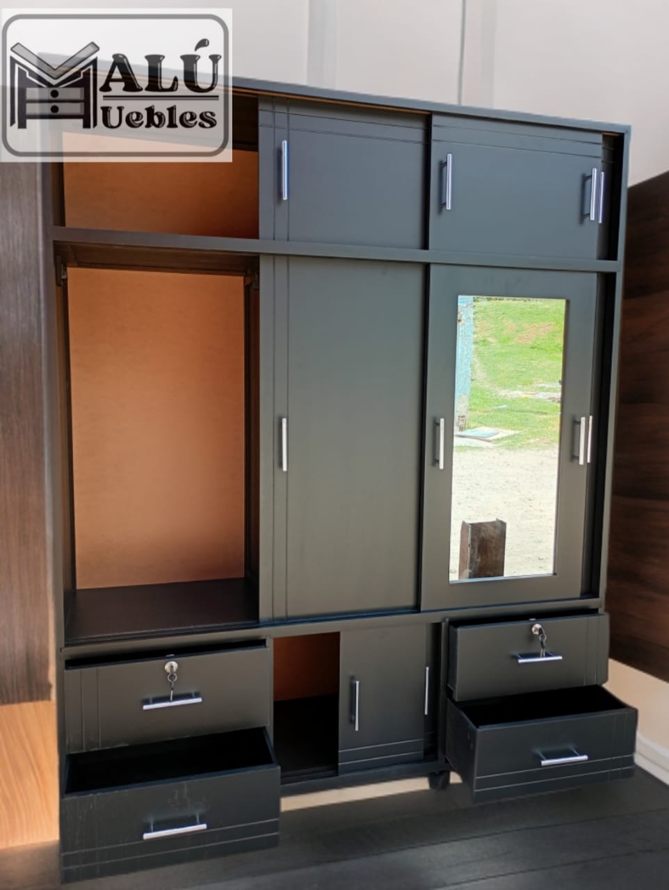 CLÓSET 3 CUEPOS NEGRO