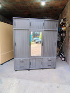 CLÓSET 3 CUERPOS 160 X 190CM GRIS