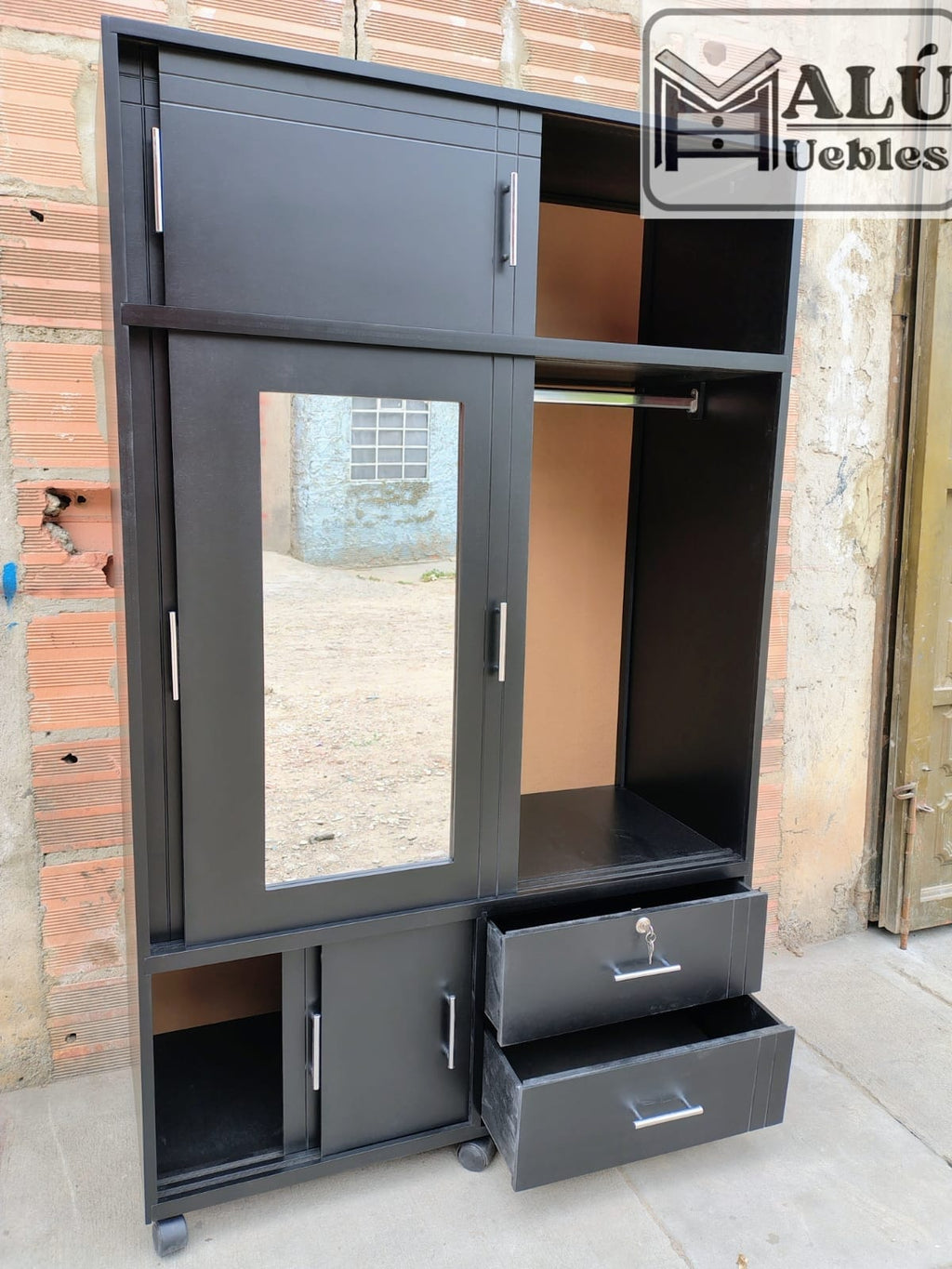 CLÓSET 2 CUERPOS NEGRO