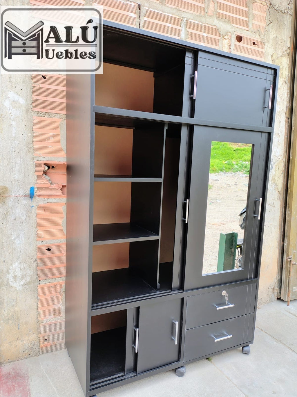 CLÓSET 2 CUERPOS NEGRO