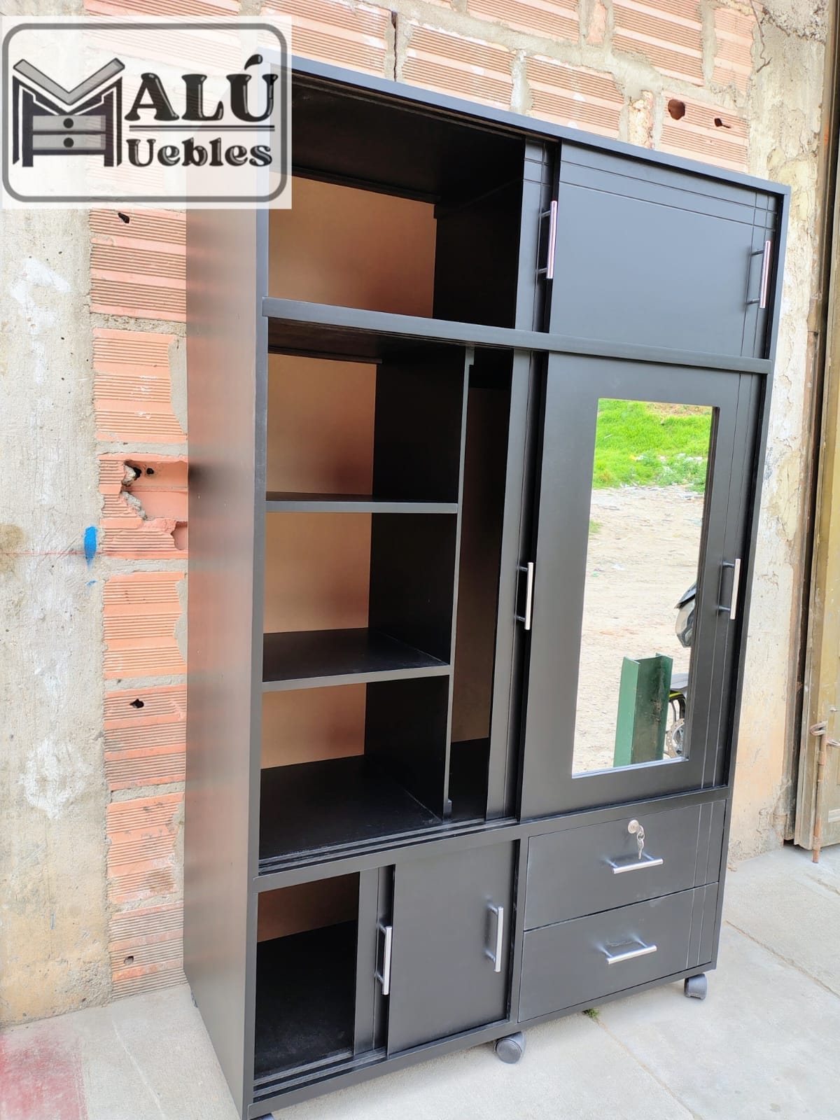 CLÓSET 2 CUERPOS NEGRO